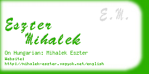 eszter mihalek business card